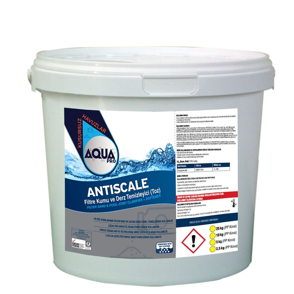 AquaPRO - ANTISCALE Filtre Temizleyici TOZ - 25 kg