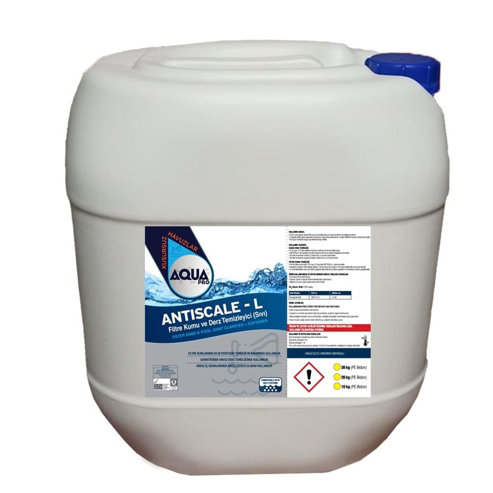 AquaPRO - ANTISCALE-L Filtre Temizleyici SIVI - 30 kg