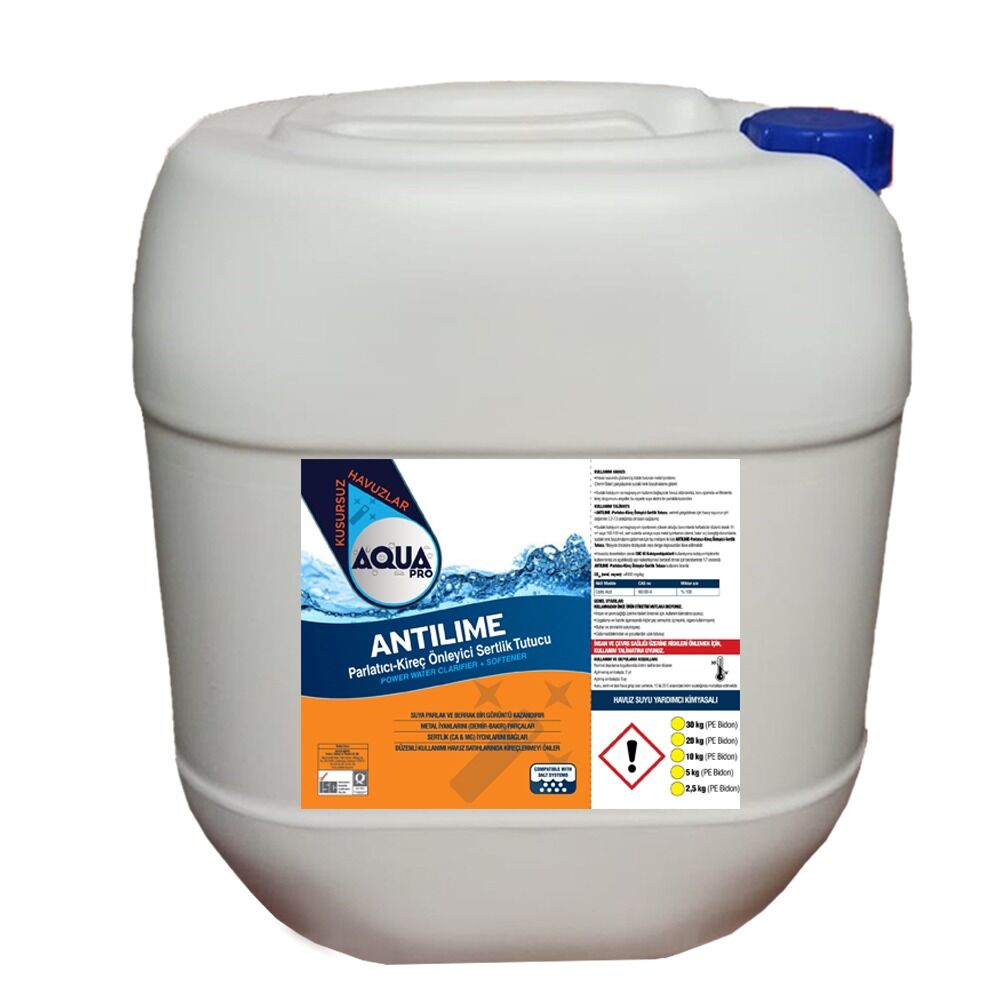 AquaPRO - ANTILIME Parlatıcı-Kireç Önleyici-Berraklaştırıcı - 30 kg
