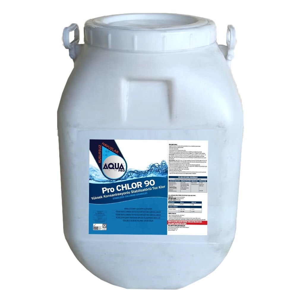 AquaPRO - ProCHLOR %90'lık Toz Klor - Stabilizatörlü - 50 kg