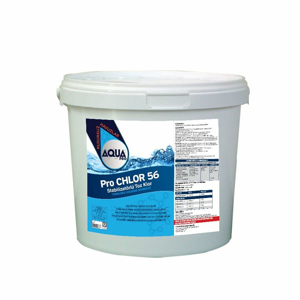 AquaPRO - ProCHLOR %56'lık Toz Klor - Stabilizatörlü - 15 kg