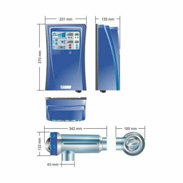 Idegis DOMOTIC /  DOM32-Plus / pH+ORP Kontrollü Tuz Klor Jeneratörü 32 gr.