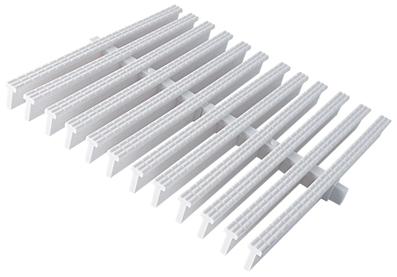 Havuz Savak Kanal Izgarası Plastik 25 cm Tek Geçme (10 Metre) Beyaz