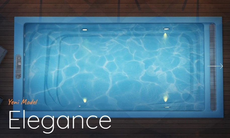 ELEGANCE Polyester Hazır Havuz 360 x 860 x 150 cm / 29,5 m3